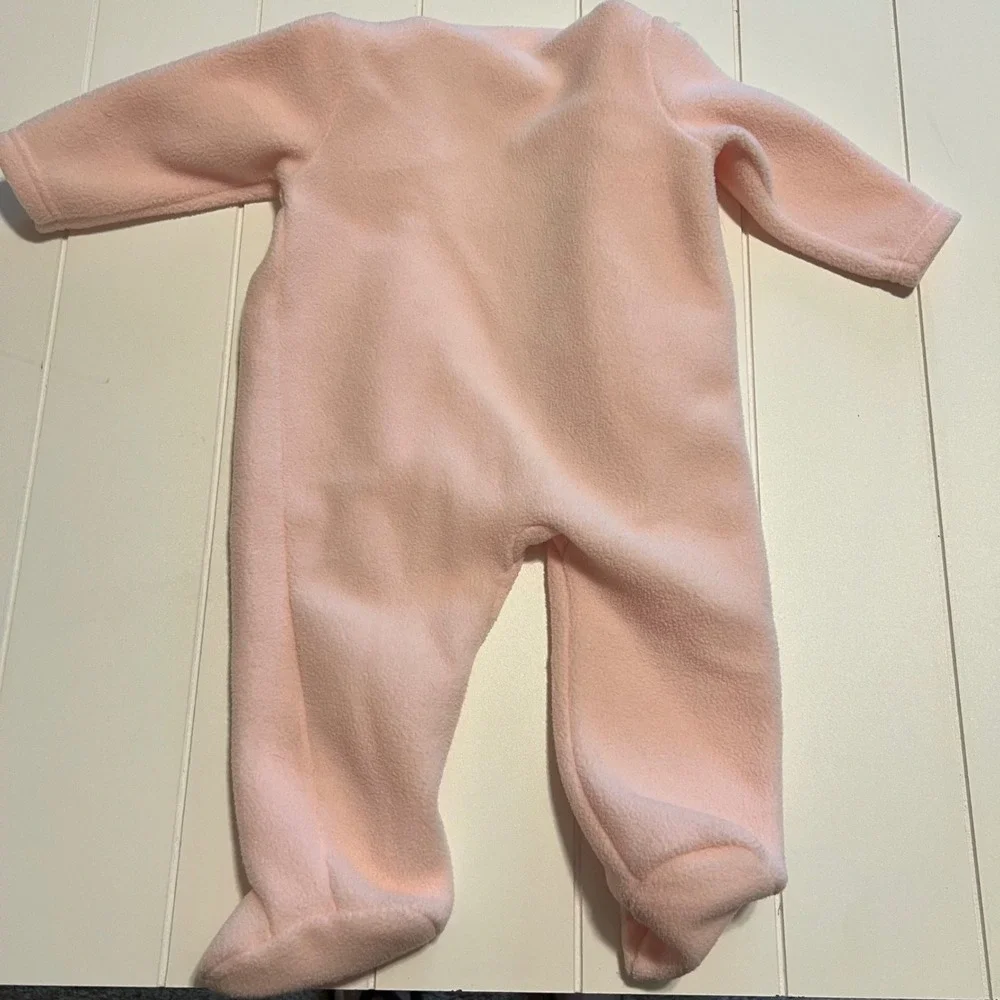 Creative Knitwear BYU Cougars Baby Pink Fleece Footed Romper 6-9M Style 151